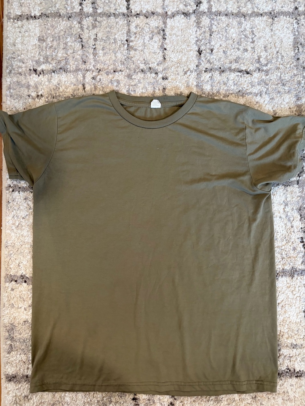 Military Men's Olive Crew Neck T-Shirt